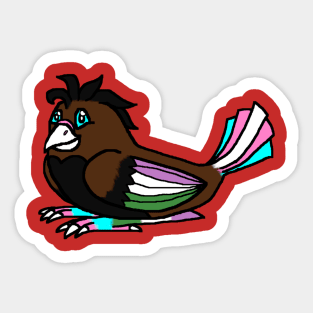 Genderqueer Pride Bird Sticker